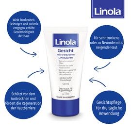 Linola Face, 1 x 50 ml - for dry, itchy or irritated facial skin