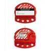 QWORK Lockout Tagout Cable Lock, 4 Pack Adjustable Steel Vinyl
