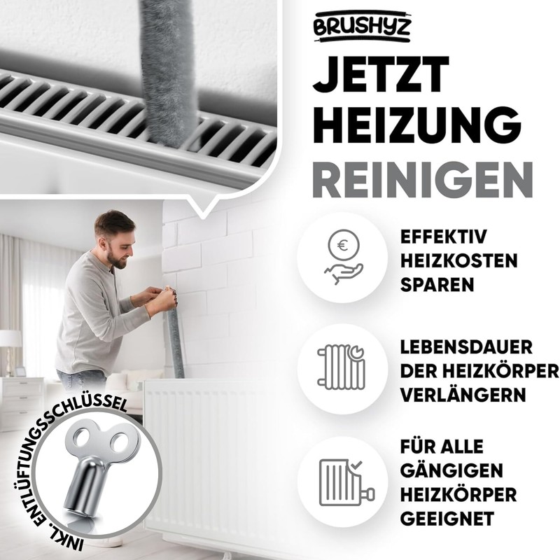 Radiator Brush Long 115 cm I The Ideal Preparation for