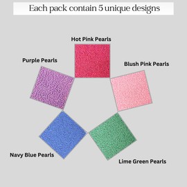 Confect Pearl Sprinkles | Assorted pack of 5 Funky Disco Sprinkles | Baby Shower Mix Hot Pink, Purple, Blue, Teal & Baby Blue Pearl Disco Ball Dragees - Vegan, Gluten-Free, Nut-Free, Soy-Free, Dairy-Free, Palm Oil-Free, No Artificial Dyes - 5 Oz