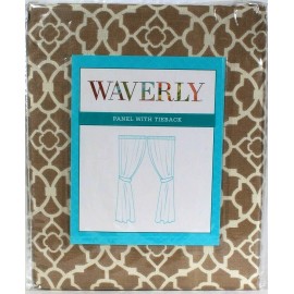 Waverly 1 Count Waverly Lovely Lattice Natural Panel Tieback Fits Up To 2 1/2" Rod 52x84