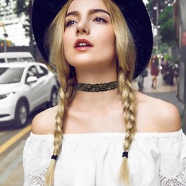 Inilbran Boho Lace Collar Black Lace Collar Gothic Stretch Lace Collar Collar Vintage Lace Collar Jewellery for Women and Girls