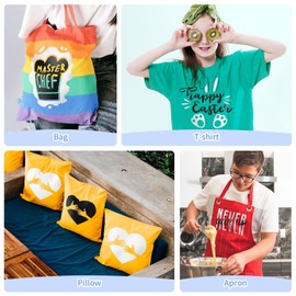 VinylRus Heat Transfer Vinyl-12” x 50ft Black and White Iron on Vinyl Roll for Shirts, HTV Vinyl for Silhouette Cameo, Easy to Cut & Weed