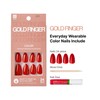GoldFinger False Nails Kit, Red Fake Nails, Ready to Wear