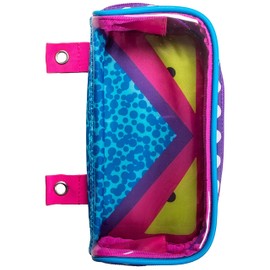 Case-it PLP-150-CLR-ME Monster Eye Clear Window Zipper Pencil Case with Grommets, 2 x 4 x 8.3 Inches, Magenta