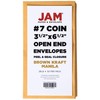 JAM PAPER #7 Coin Business Recycled Envelopes with Peel and