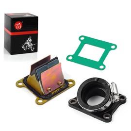 MOTO1988 Intake Manifold Boot and Intake Valve Reed Compatible with Kawasaki KX60 KX 60 1983-2003 OEM 12023-1019 12021-1015