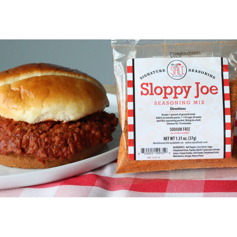 MySALT Sloppy Joe Seasoning Mix, Sodium Free (3 Pack)