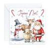 JOYEUX NOËL FRENCH fRANCE CHRISTMAS Card CUTE SNOWMAN FATHER CHRISTMAS