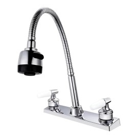 Llave MEZCLADORA GEENARY Para Mesa CROMADA Cuello Flexible Cocina