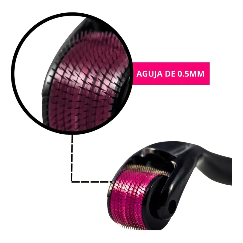 Facial Barba 0.5 Mm Titanio Regenera Colágeno 2 Piezas