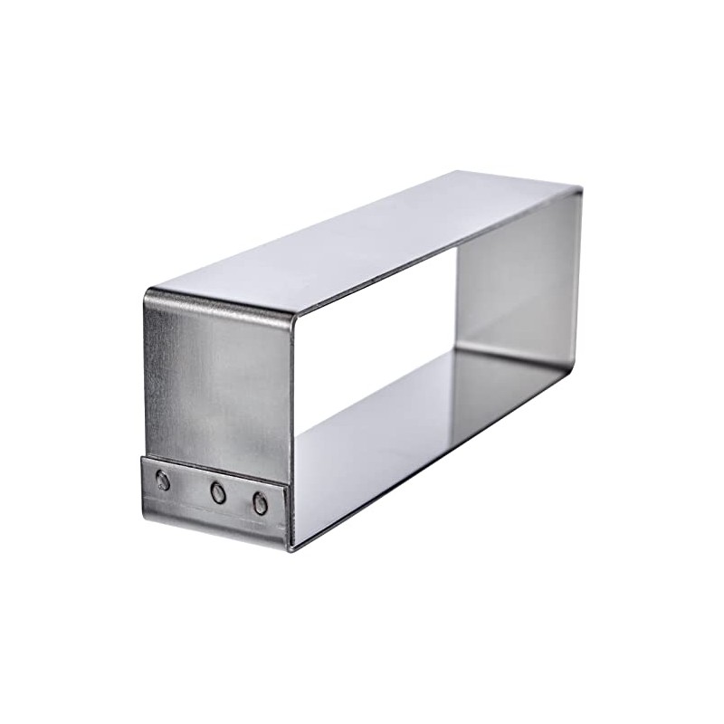 De Buyer 3943.12 Stainless Steel Rectangular Ring, Sharp Corners 12