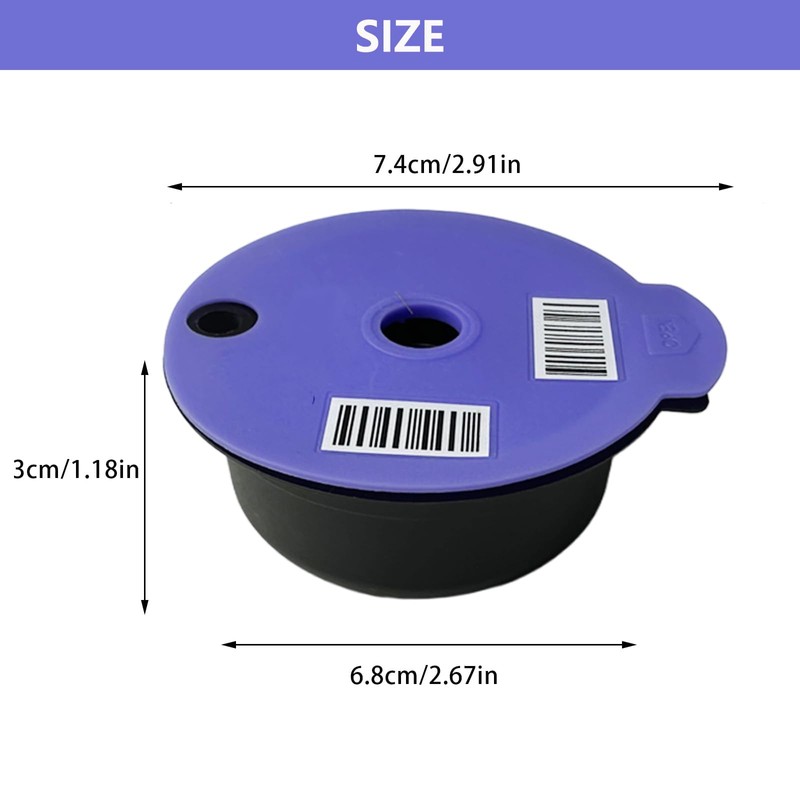 Rueable Coffee Pod 220ML with Silicone Lid Refillable Coffee Pods