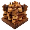 Tic-Tac-Toe 3D Strategy Wooden Game
