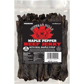Buffalo Bills 12.5oz Premium Maple Pepper Beef Jerky 7" Strips (25 beef jerky strips per bag)
