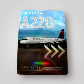 Delta Airlines Pilot Trading Collectible Card A220-300 No.56 New