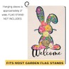 JIMOWANG Welcome Spring Easter Bunny Garden Flag Double Sided Outdoor