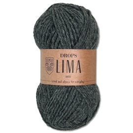 Frida's Wollhaus Drops 50 g Lima Mix Knitting Crochet Felting Sheep's Wool Alpaca 12 Colours (Mix 0519 | Dark Grey)