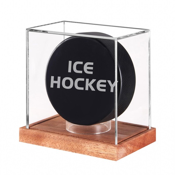 Hockey Puck Display Case, No Assembly Required Acrylic Clear Holder