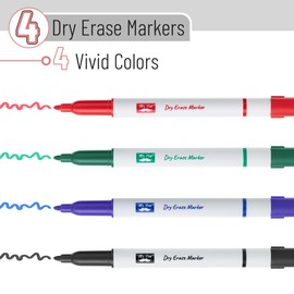 Mr. Pen- Dry Erase Markers, Fine Tip, 4 Pack, Assorted Colors, White Board Markers Dry Erase Fine Tip Markers, Whiteboard Markers, Dry Erase Pens, Dry Erase Markers Fine Tip