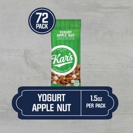 Kar’s Nuts Yogurt Apple Nut Trail Mix, 1.5 oz Individual Snack Packs – Bulk Pack of 72, Gluten-Free Snacks