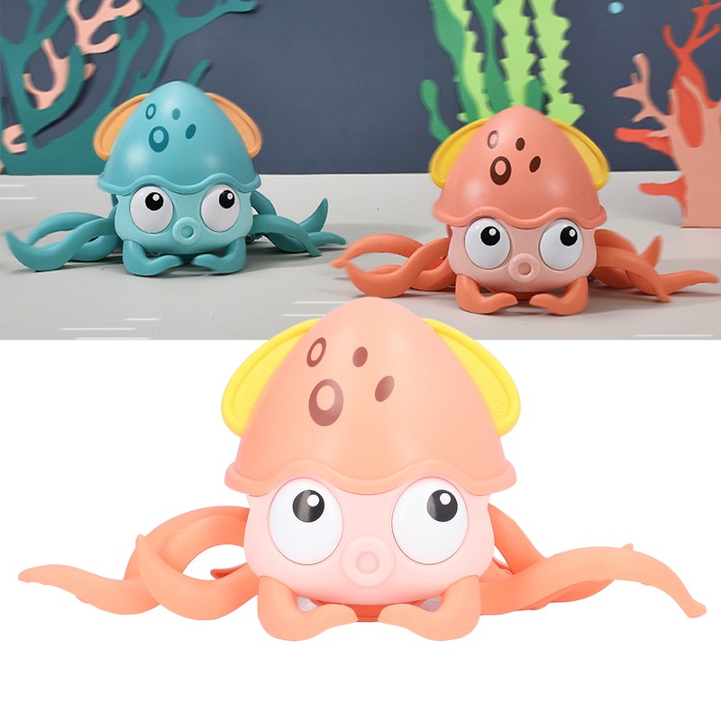 Octopus Bath Toys Electric Sensor Amphibious Floating Crawling Octopus Bathtub