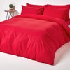HOMESCAPES Red Deep Fitted Sheet (12”) Small Double 200 TC