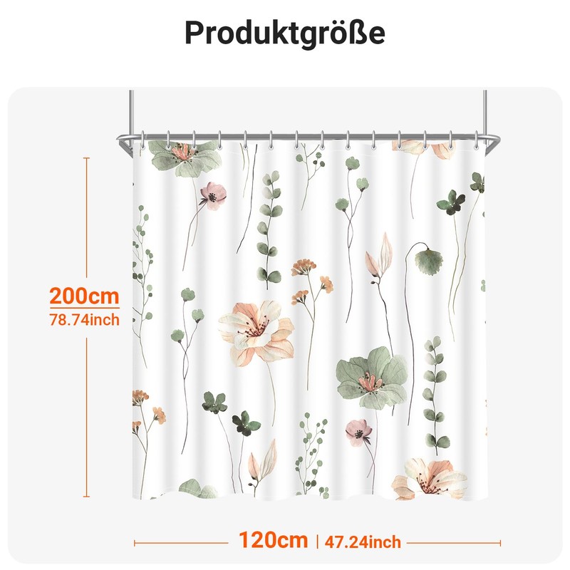 Lerores Shower Curtain 120 x 200 cm