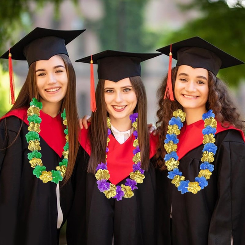 20Pcs Graduation Hawaii Leis, Generic Floral Garland Lei, 50 Inches,