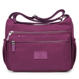 Crossbody Bag for Women Nylon Lightweight Water Resistant Purses for Women Multi Pockets Shoulder Bag Womens Purses and Handbags Travel Purse