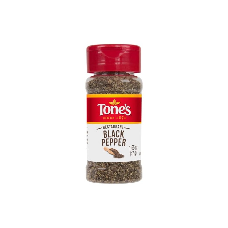 Tone's Restraunt Black Pepper, 1.65 Ounce