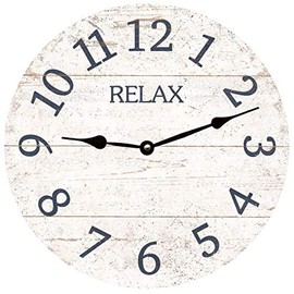 M. Dallas Co White Relax Clock (14.5")