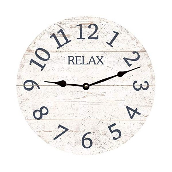 M. Dallas Co White Relax Clock (14.5")