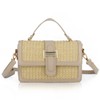 LUI SUI Women Straw Shoulder Purse Summer Beach Straw Crossbody