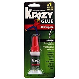 Krazy Glue KG92548R Instant Krazy Glue 0.18-Ounce All Purpose Brush - Pack of 3
