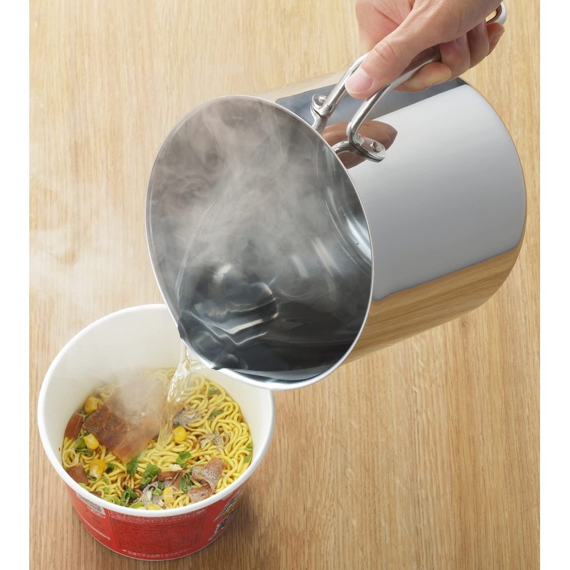 Yoshikawa Deep Single Handled Pot, 6.3 inches (16 cm), 3.2L