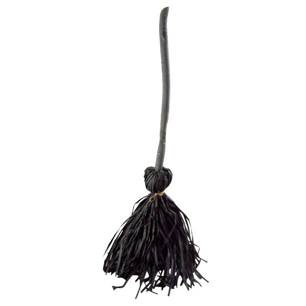 Haunted Witch's Broom with Ghost Sounds Animated Halloween Decoration, 26 Inch