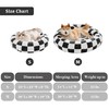 Ohocut Checkered Cat Dog Bed, Cute Black White Retro Style