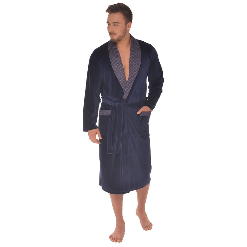 Revise Joel RE-101 Men's Velour Dressing Gown - Long and