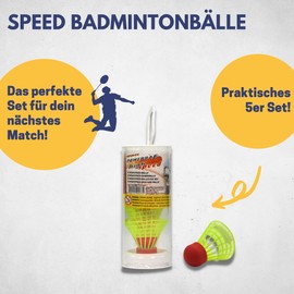 Best Sport Unisex's Speed Badminton Ball, Multi-Colour, Medium