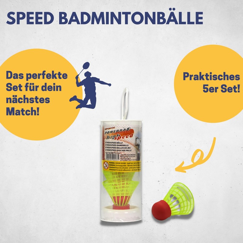 Best Sport Unisex's Speed Badminton Ball, Multi-Colour, Medium