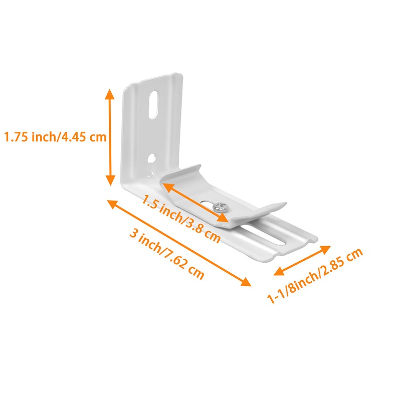 AuRiver 6 pcs Vertical Blind L Bracket Vertical Blind Bracket