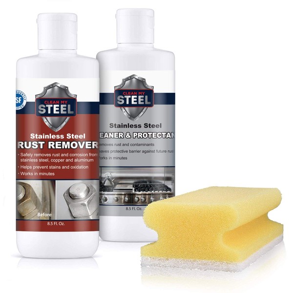 Clean My Steel Concentrated Stainless Cleaner Rust Remover Protector Your Knight in Shining Armor for Appliances and Grills Use with Confidence