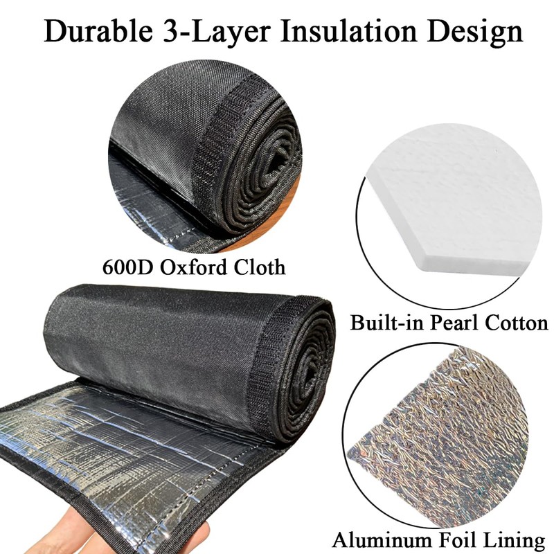 3 Layers Copper Pipe Insulation Cover for HVAC, 75 Inch