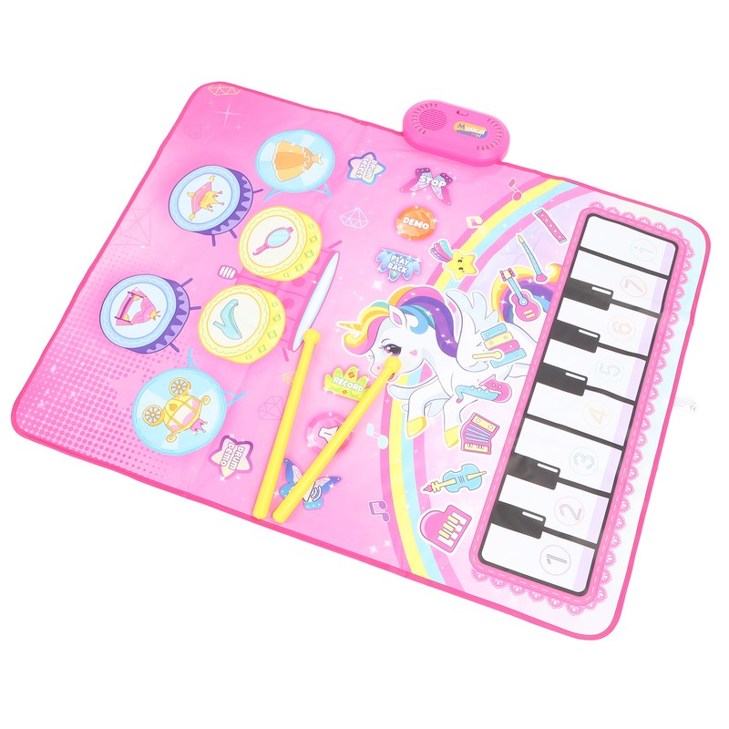 Baby Piano Mat Bright Color Pattern Educational Piano and Drum