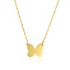 JEWELHEART Solid 14K Gold Butterfly Necklace, Good Luck Gold Pendant