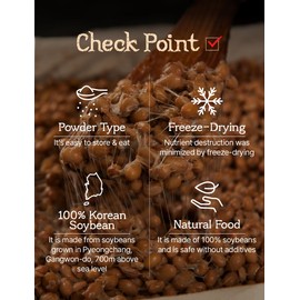 Soybean Natto Freeze Dried Powder 300g / 10.5oz 100% Korean Soybean/Freeze-Dried Fermented Food Natto Powder