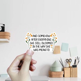 (3Pcs) and Somehow After Everything Sticker Motivational Quotes Stickers Decal Waterproof Vinyl Stickers Adult for Laptop Kindle Car Tumbler Water Bottle Mug Phone Notebook Helmet Size 3”x1.8”