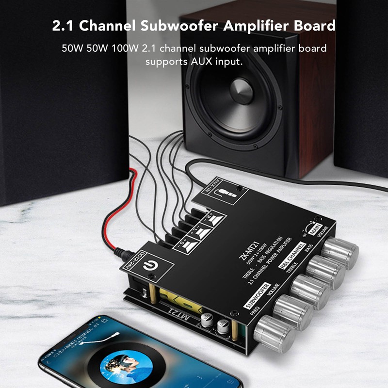 MT21 50W 50W 100W 2.1 Channel Subwoofer Amplifier Board Bluetooth
