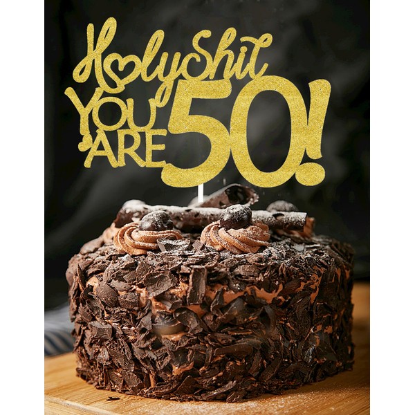 50 adornos para tartas de cumpleaños, con purpurina dorada, divertida decoración para tartas 50 para hombres, 50 decoraciones para tartas para mujeres, decoraciones de 50 cumpleaños, decoración para tartas de 50 cumpleaños, 50 cumpleaños